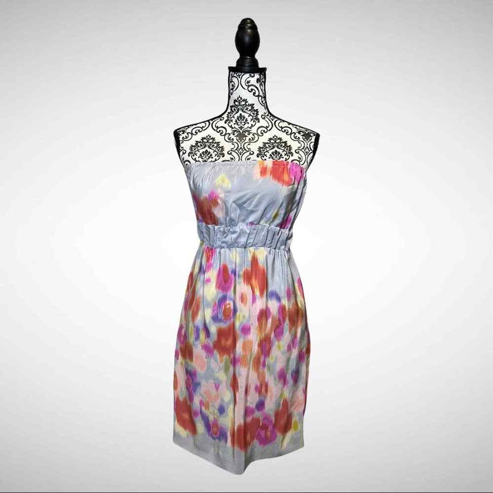 Maeve for Anthropologie Strapless watercolor Dress size 0